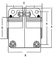 CML HT Roller Chain Flexible Coupling dimension