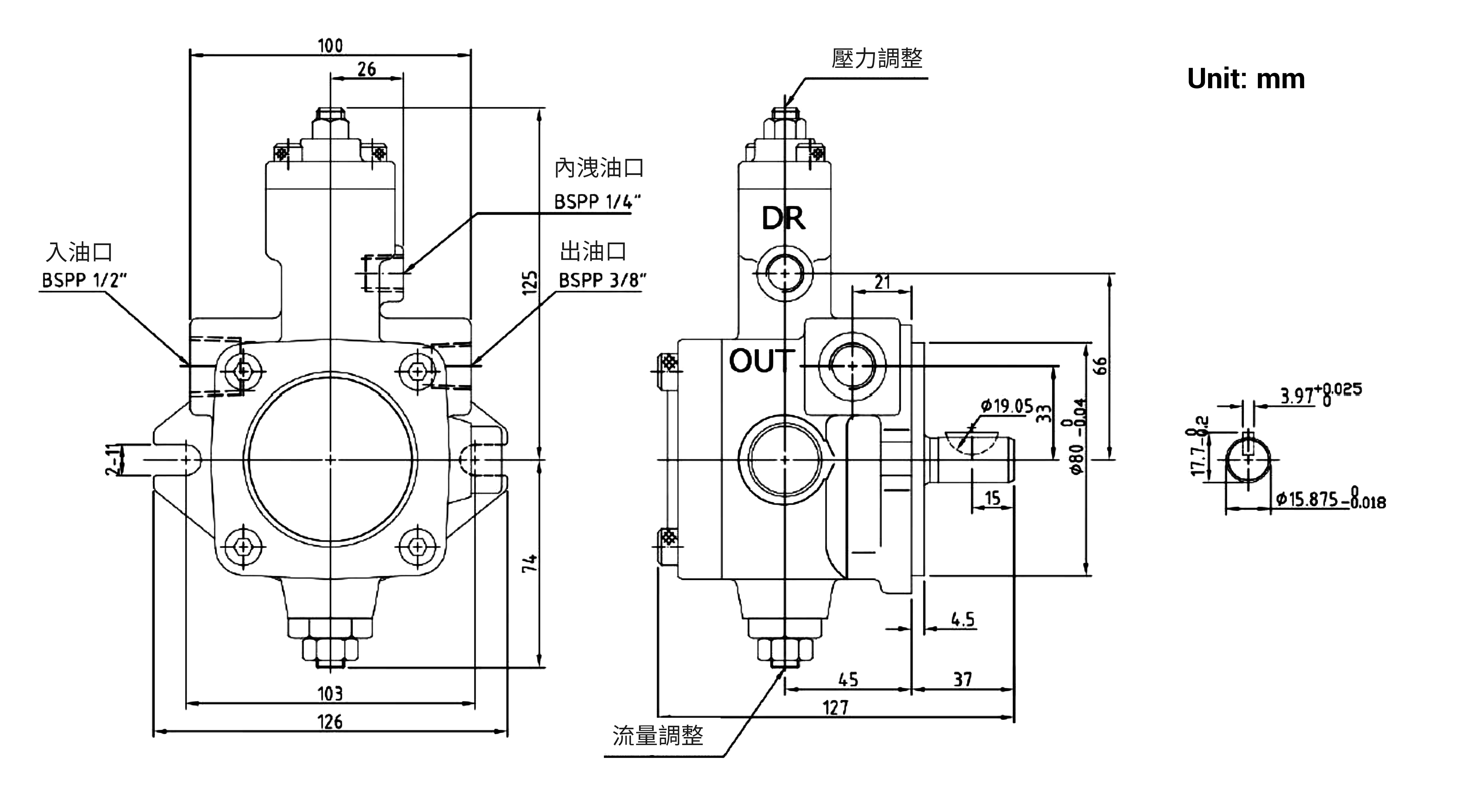 CML 直接控制型變量葉片泵 外型尺寸